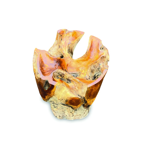 Root Round Lombok Coffee Table Extra Small with Dia. 70 cm glass