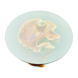 Root Round Lombok Coffee Table Extra Small with Dia. 70 cm glass