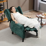 HOMCOM 150 Reclining Vintage Armchair, with footrest - Dark Green