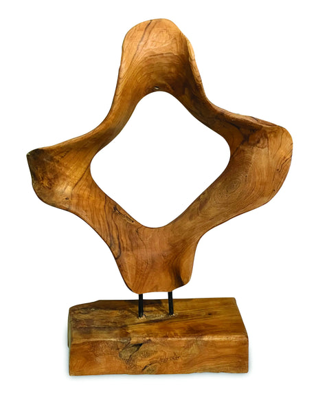 TEAK HOOP SCULPTURE