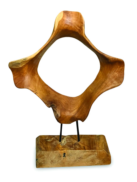 TEAK HOOP SCULPTURE