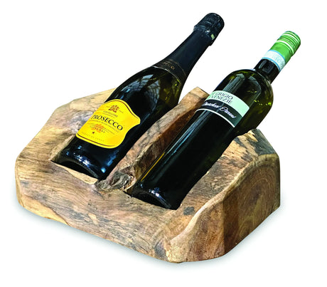 Driftwood wine holder double