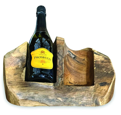 Driftwood wine holder double