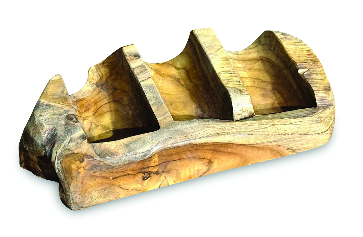 Driftwood wine holder triple