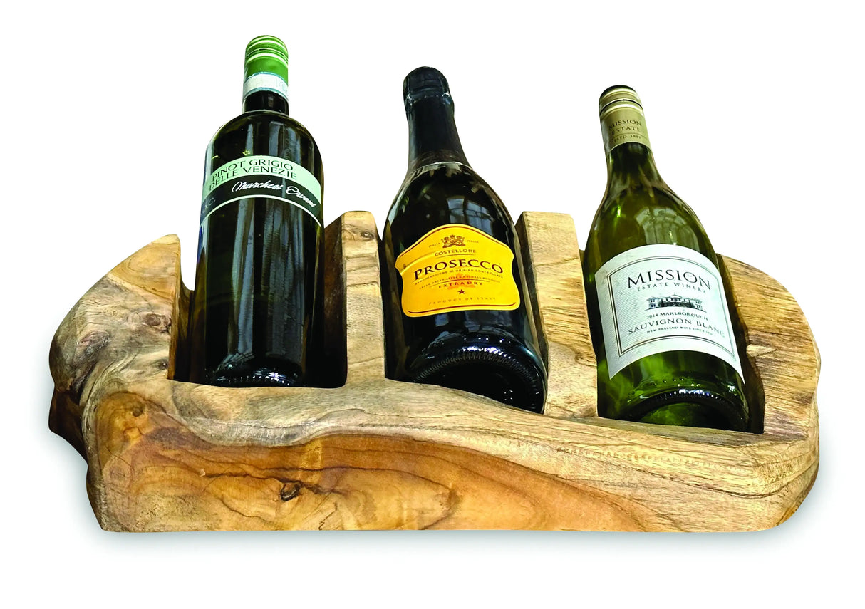Driftwood wine holder triple
