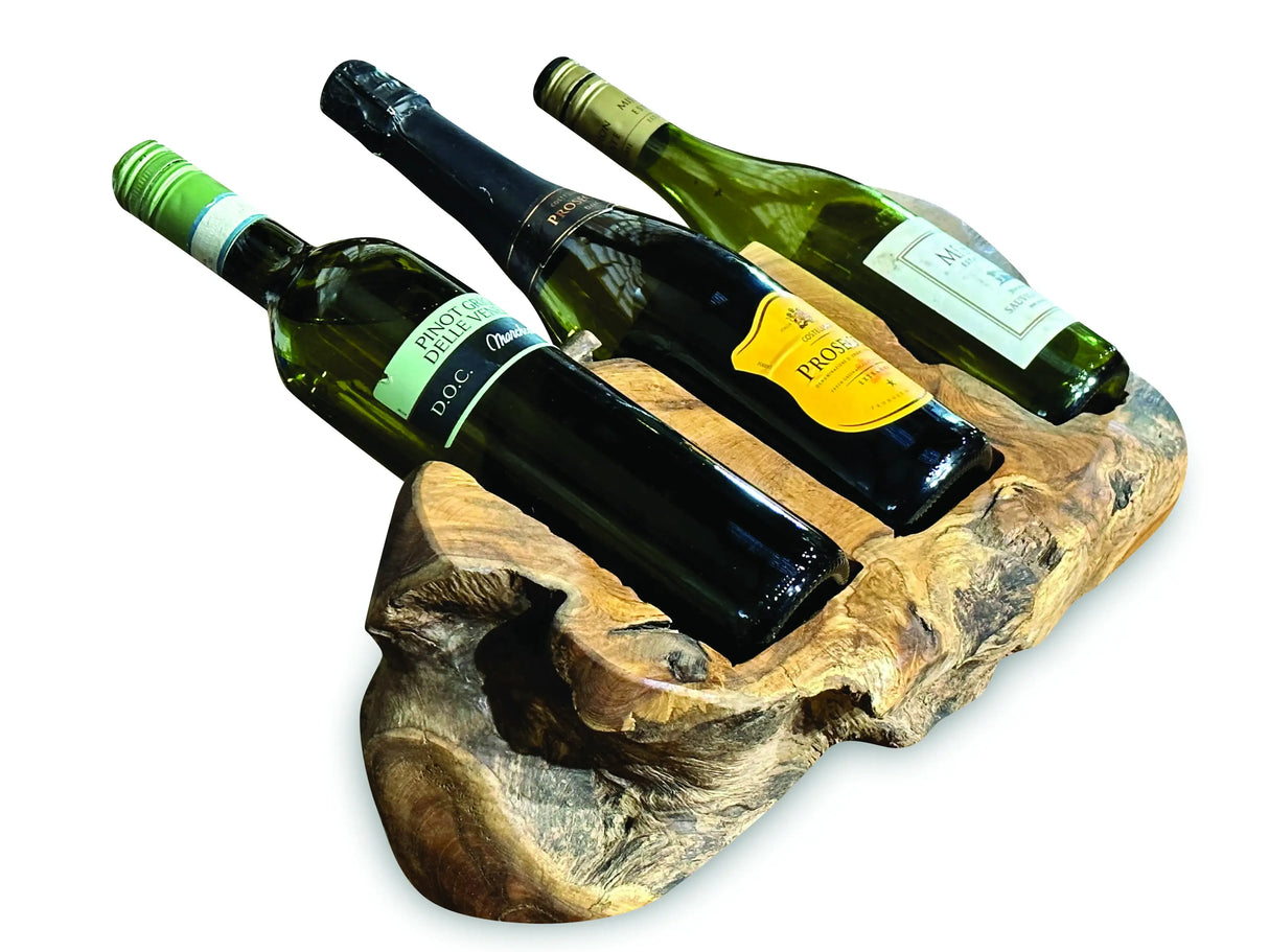 Driftwood wine holder triple