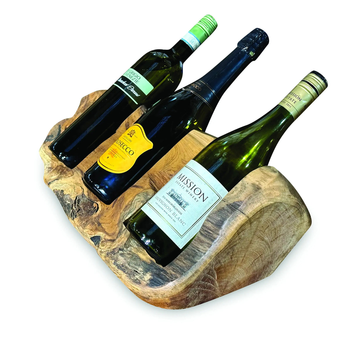 Driftwood wine holder triple