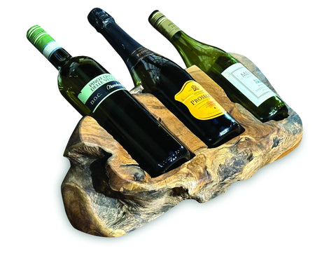 Driftwood wine holder triple