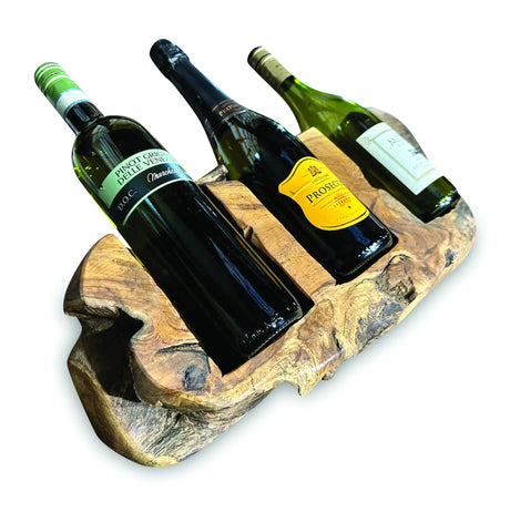 Driftwood wine holder triple