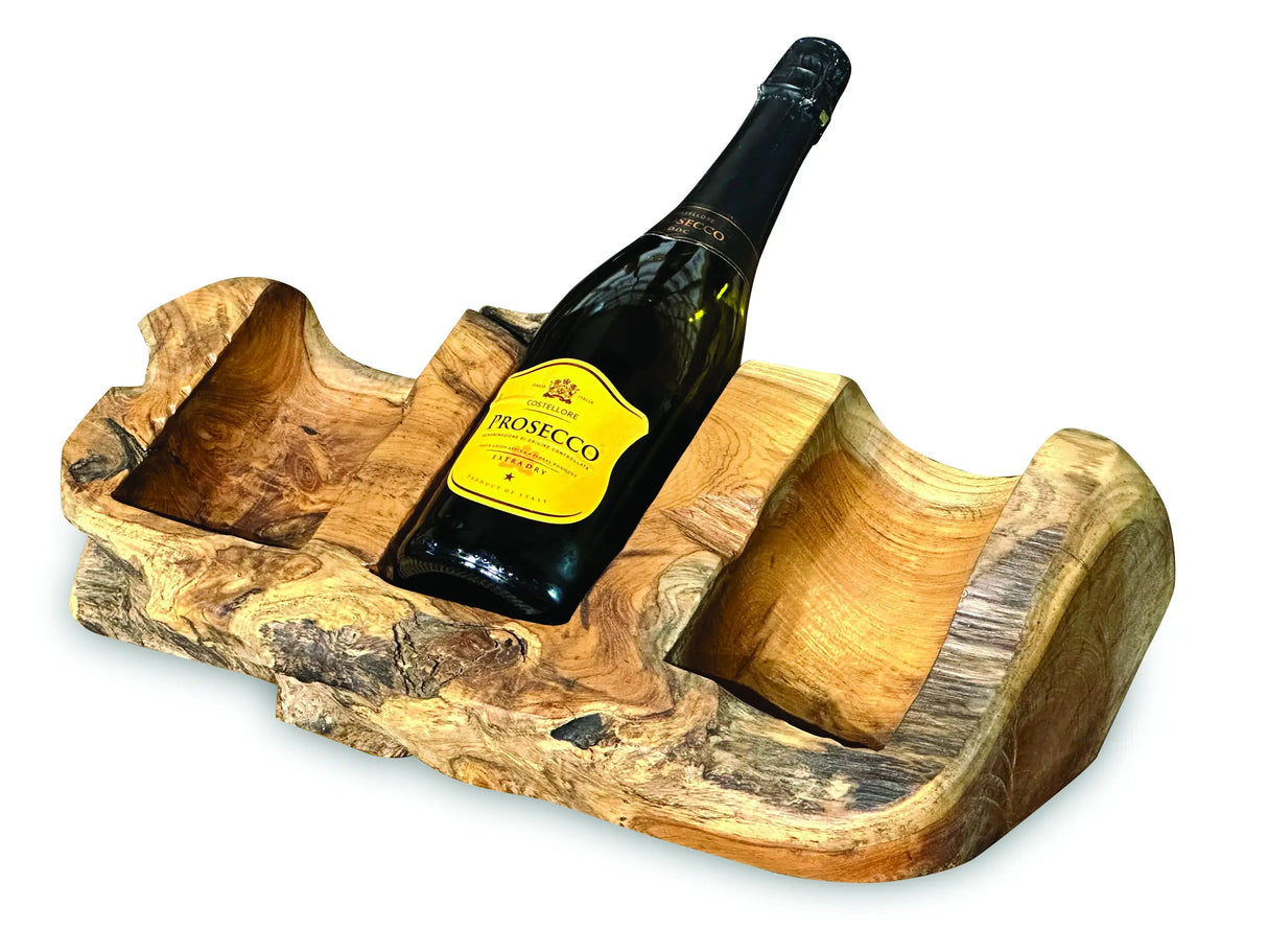 Driftwood wine holder triple