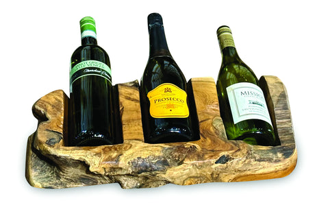 Driftwood wine holder triple