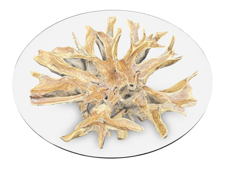 Lombok Round Dining Table With Glass 180 cm