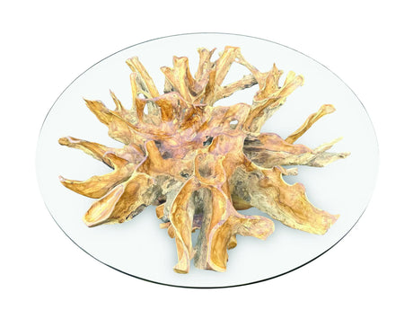 Lombok Round Dining Table With Glass 180 cm