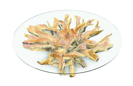 Lombok Round Dining Table With Glass 180 cm