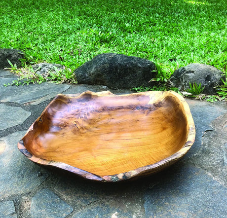 Wooden Rustic Table Bowl Extra Large 50CM
