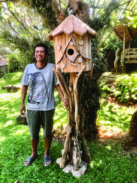 Giant Java Bird House On Stand 200cm