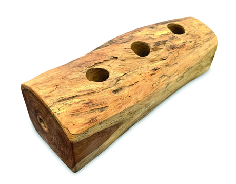 Teak Log Table Wine Holder 3 Bottles
