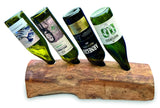 Teak Log Table Wine Holder 4 Bottles
