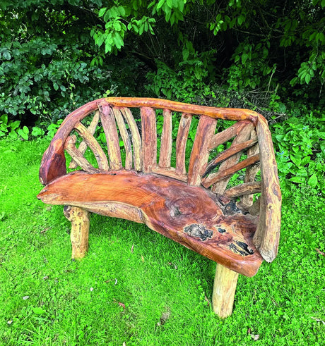 Teak Driftwood Garden Bench 130 cm