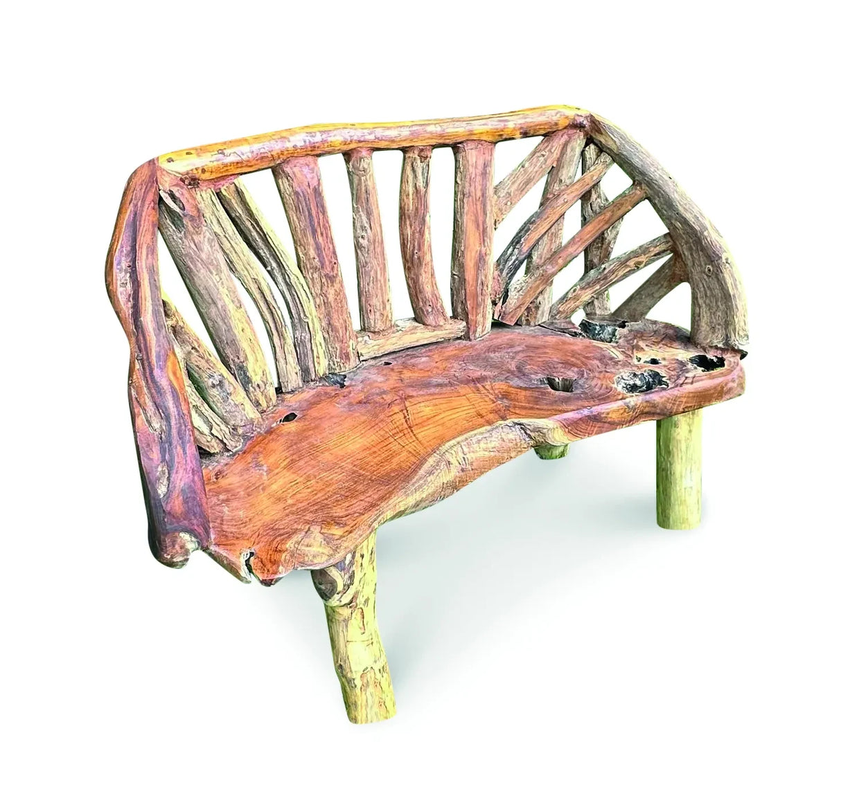 Teak Driftwood Garden Bench 130 cm