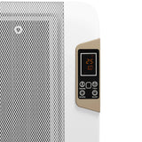 HOMCOM Mica Electric Space Heater, Portable Heater for Home with 2 Heat Settings, Living Room, Study, Garage, Adjustable Temperature 18-30C, 1000W/2000W, White