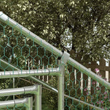 PawHut Walk-in Chicken Run w/ Cover, Feeding Door, Hanging Feeder, Perch, for 12-18 Poultry