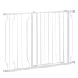 PawHut Wide Dog Safety Gate, with Door Pressure, for Doorways, Hallways, Staircases - White