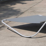 Outsunny Rocking Sun Lounger, Double Garden Lounger Sunbed with Headrest Pillows, Texteline Outdoor Rocking Chair Swing Hammock Daybed with Metal Frame for Patio, Terrace, 212 x 175 x 60 cm, Grey