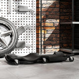 DURHAND Mechanic Vehicle Creeper, Under-Car Rolling Crawler Board, with Headrest, Wheels, Black