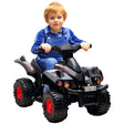 AIYAPLAY 6V Kids Electric Quad Bike w/ Music, Forward Function, for 2-6 Years, Black