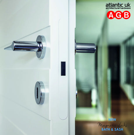 AGB Sliding Door Flush Pull Square - Polished Brass - Pair