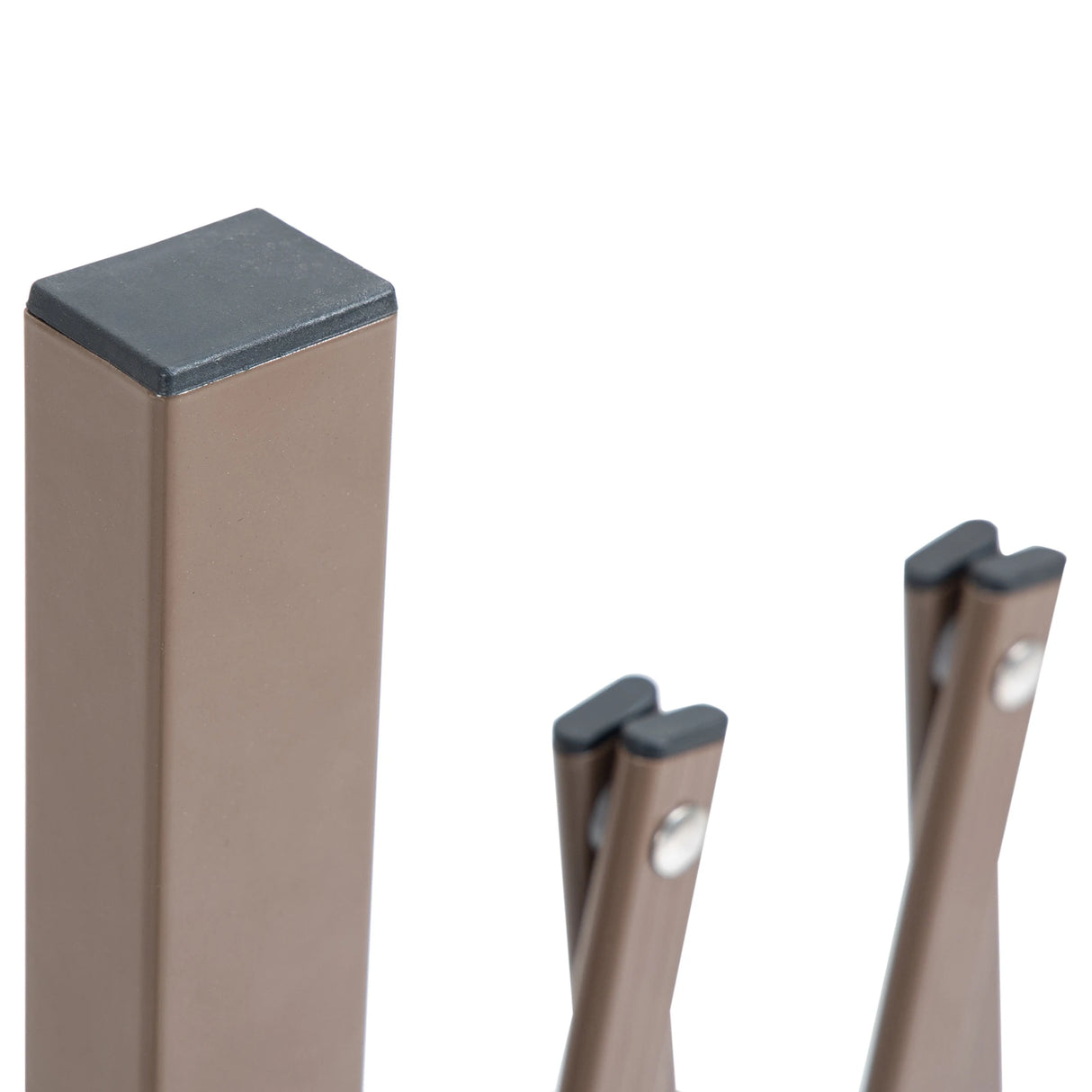 Outsunny Set of 2 Expanding Garden Fencc, Aluminium Freestanding Foldable Picket Fence, 300cmx103.5 cm, Dark Brown