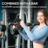 SPORTNOW Olympic Weight Plates, 2"/5cm Weight Disc Pair with Tri-Grips, 2 x 2.5kg Dumbbell Plates for Weightlifting and Strength Training Home Gym Fitness Workout, Black