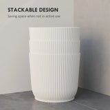 Outsunny Set of Three 22cm Planters - White