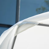 Outsunny Double Sun Lounger with Adjustable Detachable Canopy, Portable Garden Daybed for 2 with Wheels, Outdoor Sunbed Hammock with 2 Pillows, 220 KG Max. Load, White