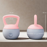 SPORTNOW 10KG Soft Kettlebell, Kettlebell with Non-Slip Handle for Home Gym, Weight Lifting, Strength Training, Pink/Grey