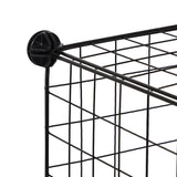 HOMCOM DIY 6 Cube Metal Wire Rack Interlocking Storage Cabinet Living Room Organiser Display Shelves Black