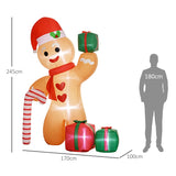 Outsunny 8ft Inflatable Gingerbread Christmas Decoration