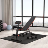 HOMCOM Foldable Weight Bench, Adjustable Strength Training Sit Up Ab Bench, Incline/Decline, Red