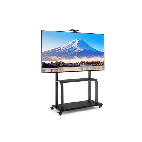 Mobile TV Stand with Camera Shelf and AV Shelves for 32-80 Inch Flat/Curved TVs