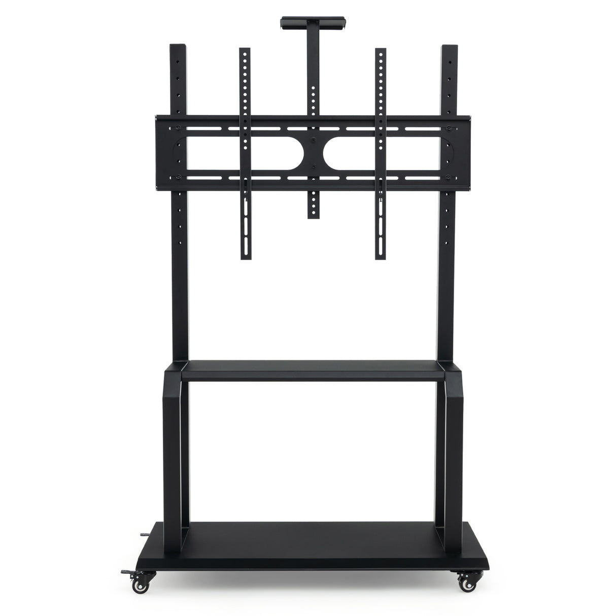 Mobile TV Stand with Camera Shelf and AV Shelves for 32-80 Inch Flat/Curved TVs