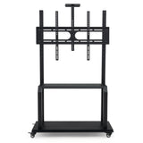 Mobile TV Stand with Camera Shelf and AV Shelves for 32-80 Inch Flat/Curved TVs