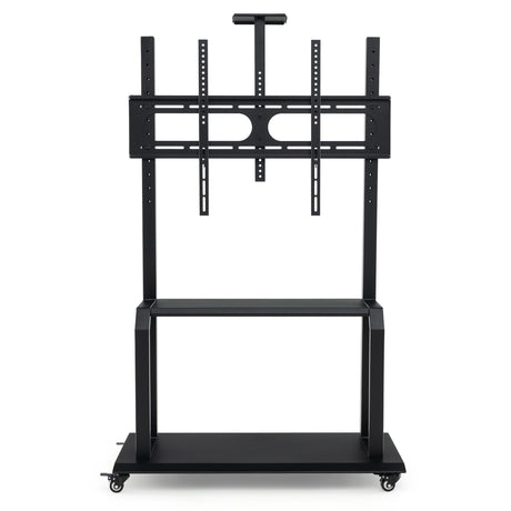 Mobile TV Stand with Camera Shelf and AV Shelves for 32-80 Inch Flat/Curved TVs