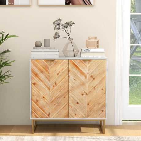 Modern Buffet Sideboard Cabinet Console Tablr with Storage-White
