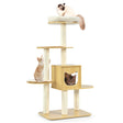 Multi-purpose Cat Tree with Plush Perch for Kittens and Cats