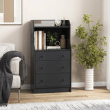 Modern Storage Dresser with Anti-toppling Device-Black