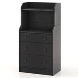 Modern Storage Dresser with Anti-toppling Device-Black