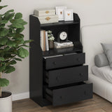 Modern Storage Dresser with Anti-toppling Device-Black