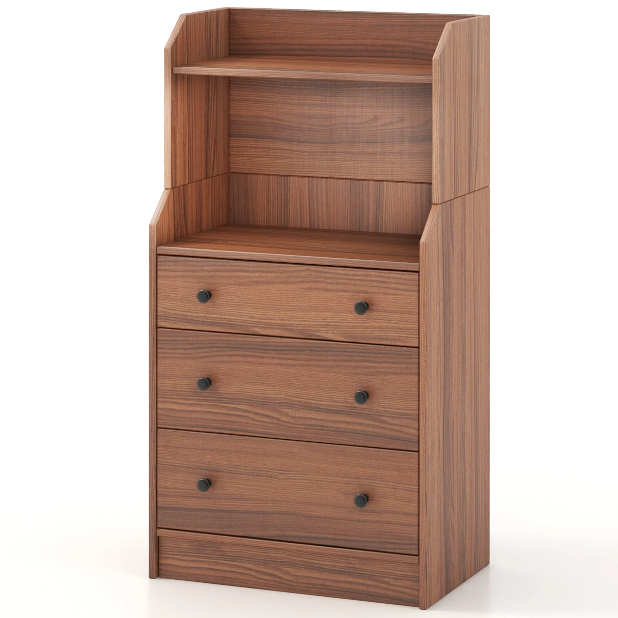 Modern Storage Dresser with Anti-toppling Device-Walnut