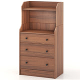 Modern Storage Dresser with Anti-toppling Device-Walnut